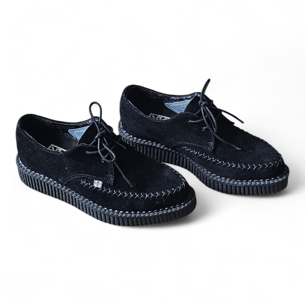 T.U.K Black Suede Men's Oxfords